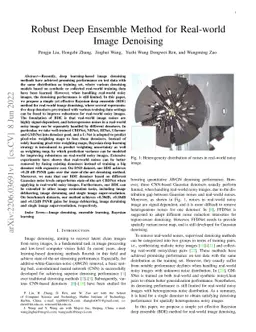Robust Deep Ensemble Method for Real-world Image Denoising