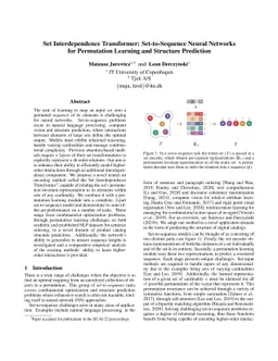 Set Interdependence Transformer: Set-to-Sequence Neural Networks for
  Permutation Learning and Structure Prediction