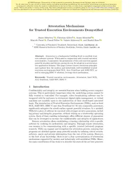 Attestation Mechanisms for Trusted Execution Environments Demystified