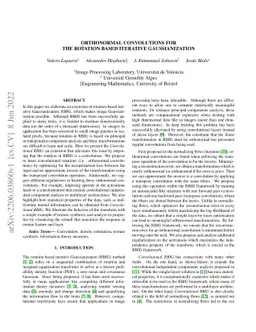 Orthonormal Convolutions for the Rotation Based Iterative
  Gaussianization