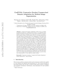 ConFUDA: Contrastive Fewshot Unsupervised Domain Adaptation for Medical
  Image Segmentation