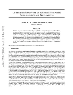 On the Eigenstructure of Rotations and Poses: Commonalities and
  Peculiarities