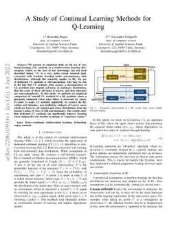 A Study of Continual Learning Methods for Q-Learning