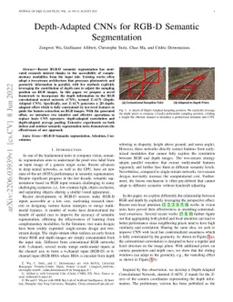 Depth-Adapted CNNs for RGB-D Semantic Segmentation
