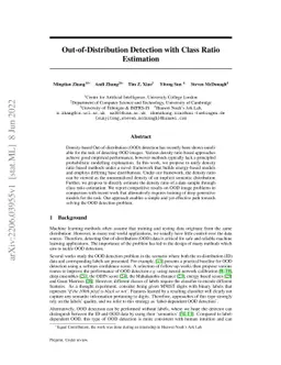 Out-of-Distribution Detection with Class Ratio Estimation