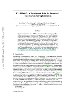 FedHPO-B: A Benchmark Suite for Federated Hyperparameter Optimization