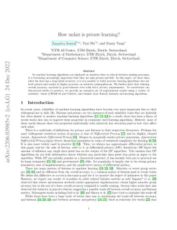 How unfair is private learning ?