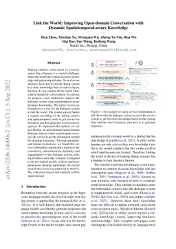 Link the World: Improving Open-domain Conversation with Dynamic
  Spatiotemporal-aware Knowledge