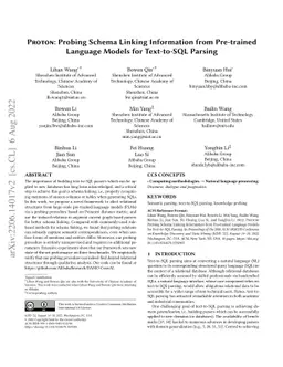 Proton: Probing Schema Linking Information from Pre-trained Language
  Models for Text-to-SQL Parsing