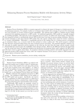 Enhancing Business Process Simulation Models with Extraneous Activity
  Delays
