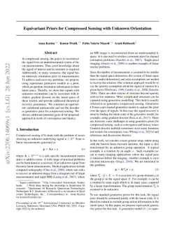 Equivariant Priors for Compressed Sensing with Unknown Orientation