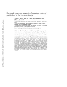 Electronic-structure properties from atom-centered predictions of the
  electron density