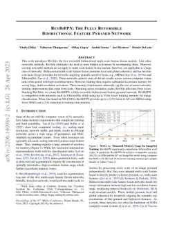 RevBiFPN: The Fully Reversible Bidirectional Feature Pyramid Network