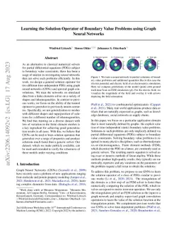 Learning the Solution Operator of Boundary Value Problems using Graph
  Neural Networks