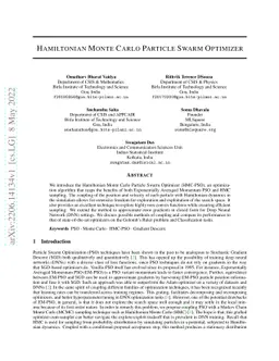 Hamiltonian Monte Carlo Particle Swarm Optimizer