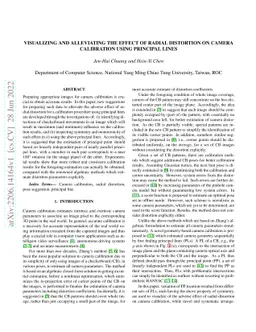 Visualizing and Alleviating the Effect of Radial Distortion on Camera
  Calibration Using Principal Lines