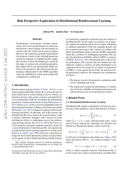 Risk Perspective Exploration in Distributional Reinforcement Learning