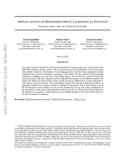 Applications of Reinforcement Learning in Finance -- Trading with a
  Double Deep Q-Network