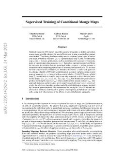 Supervised Training of Conditional Monge Maps