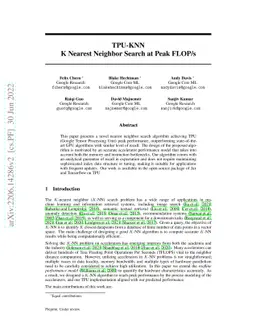 TPU-KNN: K Nearest Neighbor Search at Peak FLOP/s