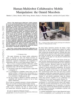 Human-Multirobot Collaborative Mobile Manipulation: the Omnid Mocobots