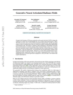 Generative Neural Articulated Radiance Fields
