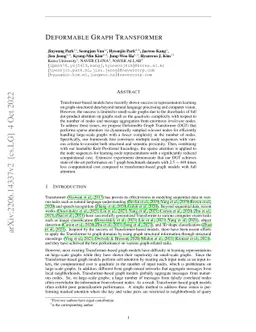 Deformable Graph Transformer
