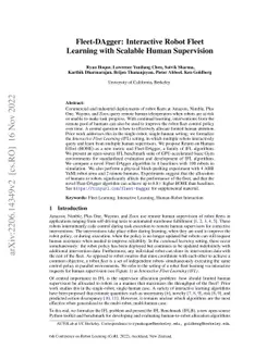 Fleet-DAgger: Interactive Robot Fleet Learning with Scalable Human
  Supervision