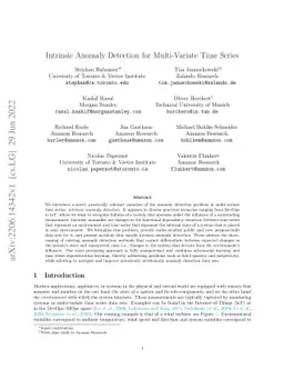 Intrinsic Anomaly Detection for Multi-Variate Time Series
