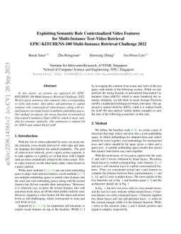 Exploiting Semantic Role Contextualized Video Features for
  Multi-Instance Text-Video Retrieval EPIC-KITCHENS-100 Multi-Instance
  Retrieval Challenge 2022