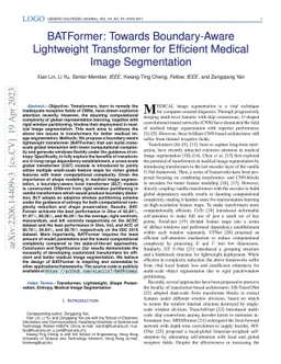 BATFormer: Towards Boundary-Aware Lightweight Transformer for Efficient
  Medical Image Segmentation