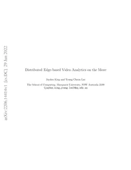 Distributed Edge-based Video Analytics on the Move