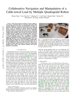 Collaborative Navigation and Manipulation of a Cable-towed Load by
  Multiple Quadrupedal Robots