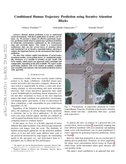 Conditioned Human Trajectory Prediction using Iterative Attention Blocks