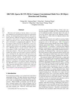 SRCN3D: Sparse R-CNN 3D for Compact Convolutional Multi-View 3D Object
  Detection and Tracking