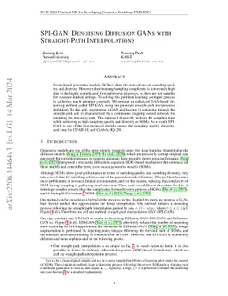 SPI-GAN: Denoising Diffusion GANs with Straight-Path Interpolations