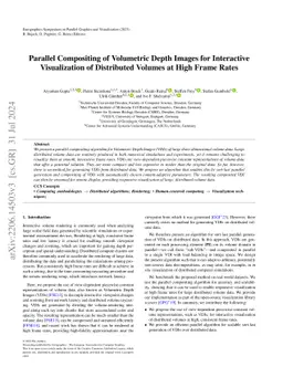Parallel Compositing of Volumetric Depth Images for Interactive
  Visualization of Distributed Volumes at High Frame Rates