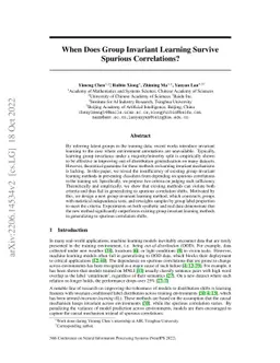 When Does Group Invariant Learning Survive Spurious Correlations?