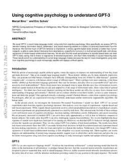 Using cognitive psychology to understand GPT-3