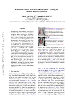 Competence-based Multimodal Curriculum Learning for Medical Report
  Generation