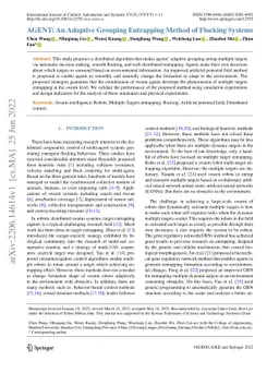 AGENT: An Adaptive Grouping Entrapping Method of Flocking Systems