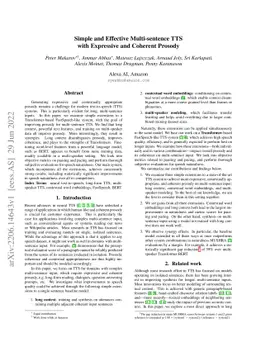 Simple and Effective Multi-sentence TTS with Expressive and Coherent
  Prosody