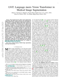 LViT: Language meets Vision Transformer in Medical Image Segmentation