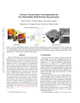 GO-Surf: Neural Feature Grid Optimization for Fast, High-Fidelity RGB-D
  Surface Reconstruction