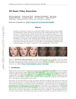 3D-Aware Video Generation