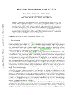 Generalized Permutants and Graph GENEOs