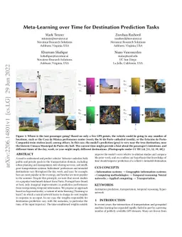 Meta-Learning over Time for Destination Prediction Tasks