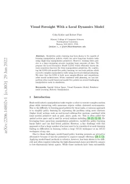 Visual Foresight With a Local Dynamics Model