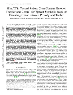 iEmoTTS: Toward Robust Cross-Speaker Emotion Transfer and Control for
  Speech Synthesis based on Disentanglement between Prosody and Timbre