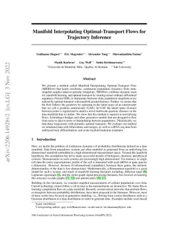 Manifold Interpolating Optimal-Transport Flows for Trajectory Inference